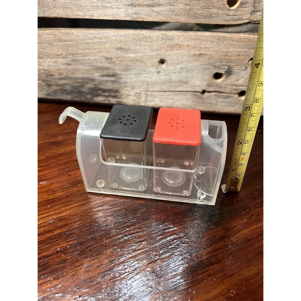 Clear Mailbox Salt‎ And Pepper Shakers With Toothpick Holder Vintage Unique